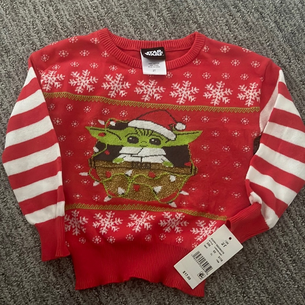 Toddler Baby Yoda Ugly Sweater 2T